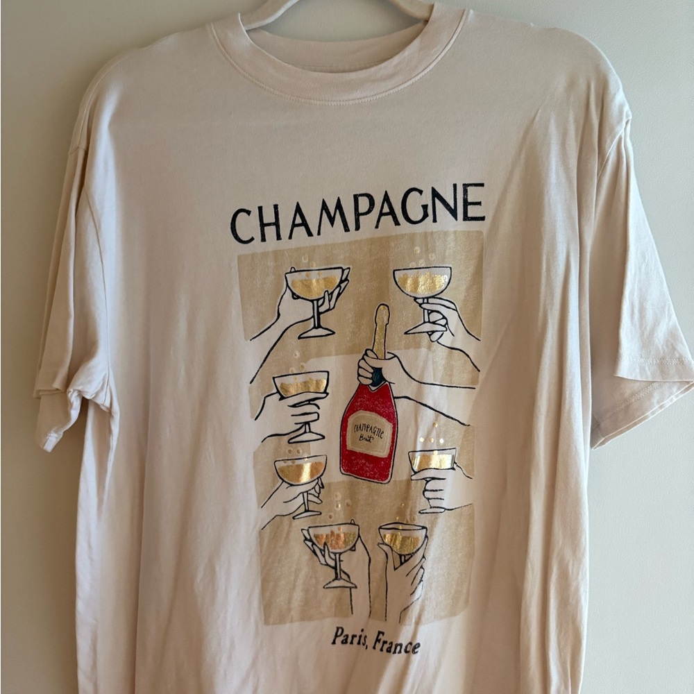 Abercrombie & Fitch Soft Collection Tee in Cream